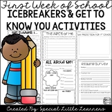 First Week of School Icebreakers & Get to Know You Activities 