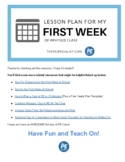 First Week of School Lesson Plan for PE Class