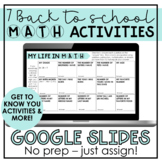First Week of School Math Activities for Distance Learning