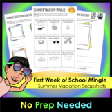 First Week of School Mingle and Summer Snapshot Icebreakers