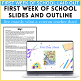 First Week of School Outline and Slides