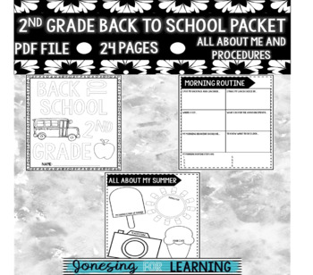Preview of First Week of School Packet- Second Grade Edition