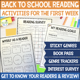 First Week of School Reading Activities + Back to School R