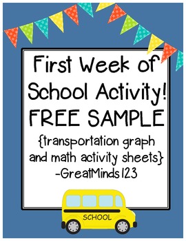 Preview of First Week of School Resource - FREE SAMPLE! {transportation graph & activities}