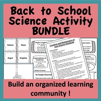 Preview of First Week of School Science Activity BUNDLE