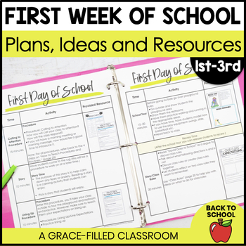 Preview of First Week of School Teacher Plans | First Week of School Procedures Checklist