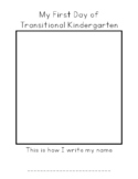 First Week of Transitional Kindergarten Activities