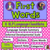 First Words 8 SLP Language Checklists