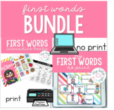 First Words BUNDLE (Print & No Print Options)