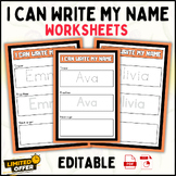 First Words: I Can Write My Name Worksheets for Little Lea