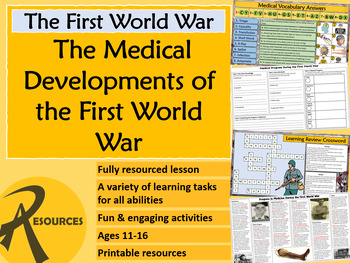 Preview of First World War: Developments in Medicine During World War One (Full Lesson)