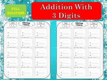 Preview of First an second Grade Math Addition Unit: 3 digits