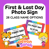 First and Last Day of School Photo Signs 2024 by Pevan & Sarah