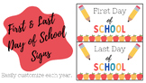 First and Last Day of School Signs