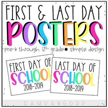 Preview of First and Last Day of School Signs