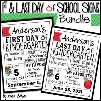 Preview of First and Last Day of School Signs {Bundle}