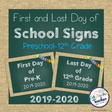 First and Last Day of School Signs 2020-2021 {Chalkboard a