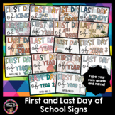 First and Last Day of School Signs FREEBIE
