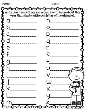 3 Simple Writing Activities for the First Weeks of School 2-3 