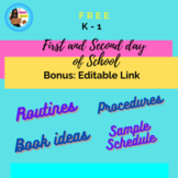 First and Second Day of School Routines and Procedures Sam