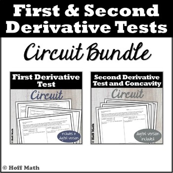 Preview of First and Second Derivative Tests Circuit BUNDLE