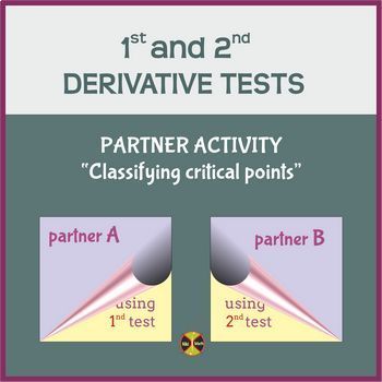 Preview of First & Second Derivative Tests - Partner Activity