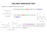 First and Second Derivative Tests and Concavity