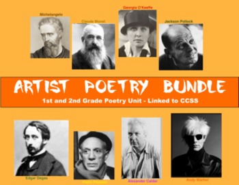 Preview of Artist Poetry Bundle:  Poetry Unit with 8 Different Poem Types