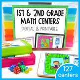First and Second Grade Math Centers | Digital and Printable