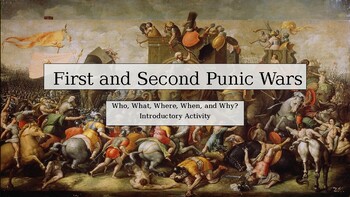 Preview of First and Second Punic War(s). Introductory and Close Read Activity
