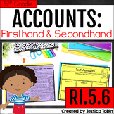 First and Secondhand Accounts Worksheets and Activities RI