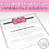 First and Third Person Point of View Worksheets and Activi