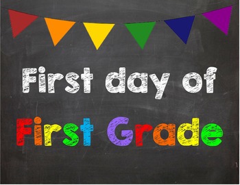 Preview of First day of 1st Grade Poster/Sign