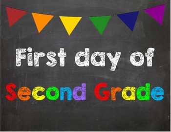 Preview of First day of 2nd Grade Poster/Sign