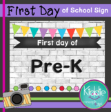 First day of Pre-school Sign