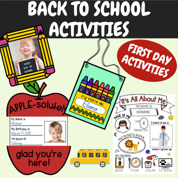 First day of School Activities | Back to School Activities | First Week ...