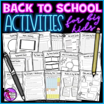 Preview of First day of School All About Me Activities