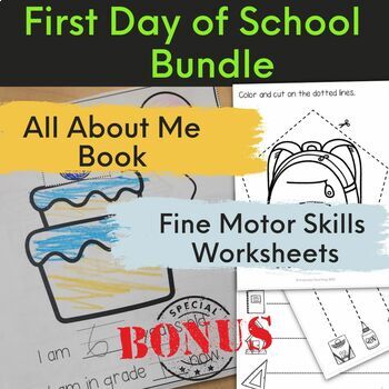 Preview of First day of School Bundle with a bonus