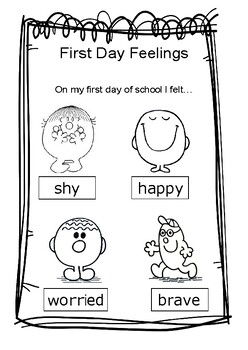 Classroom Activity – First Day Feelings