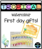 First day of school student gifts tropical watercolour