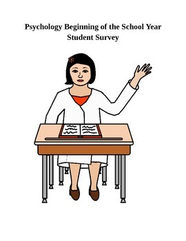 Preview of First day of school student survey psychology class
