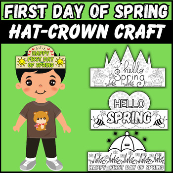 Preview of First day of spring Hat & Crown Crafts - Headband Craft | spring craft |