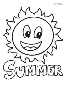 First day of summer coloring pages 2023 by Sara Love | TPT