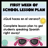 First days of Spanish class! Get them talking right away s