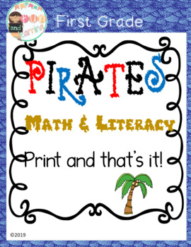 Preview of First grade Pirates Math and Literacy