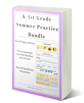 Preview of Summer Review First grade Packet