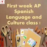 First week  Back to school AP Spanish Language and Culture class!