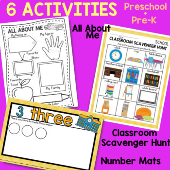 First week of Preschool or Pre-K Activity Bundle by Teaching Littles Shop
