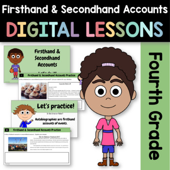 Preview of Firsthand Accounts Informational Texts 4th Grade Google Slides | Guided Reading