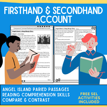 Preview of Firsthand Secondhand Account Paired Passages & Reading Comprehension Packet